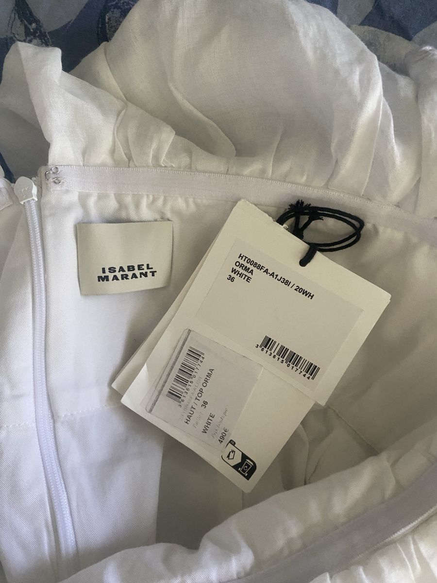 Isabel Marant Top: Isabel Marant Top white size 36 new with tags – Nuovo e nell'imballaggio originale da Grand-Lancy venduto da catallegra1976 3