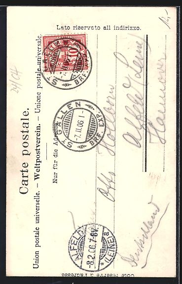 Cartoline postali: Rorschach, Strassenpartie mit Postgebäu – Usato da Berlin venduto da bartko-reher 1