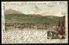 sign. Arpad Basch: Luzern, Blick auf die