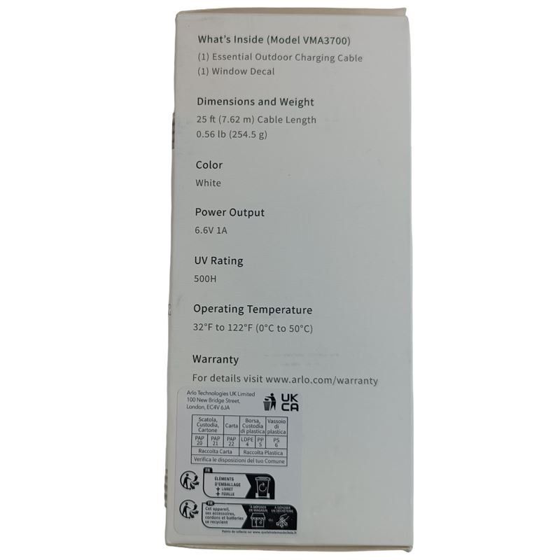 Arlo Kabel: ARLO Essential Outdoor Cable, VMA3700 – Gebraucht aus Luzern von Restwert_Luzern 2