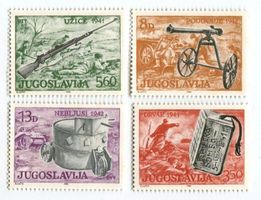 Briefmarken "Waffen". Jugoslawien