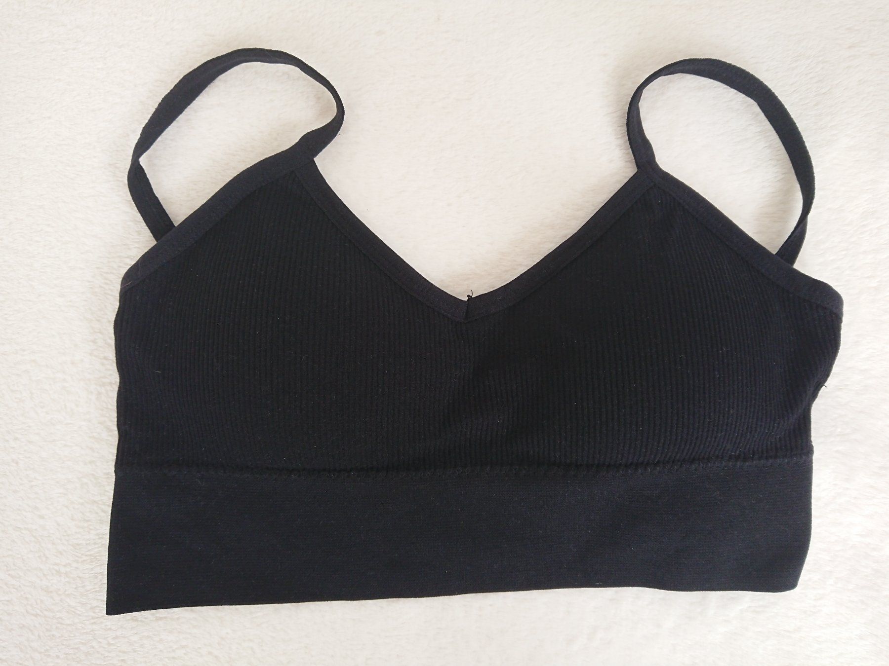 Top: Feinripp Bustier Top Gr. 34 XS Schwarz – Usato da Hallau venduto da CHACLA