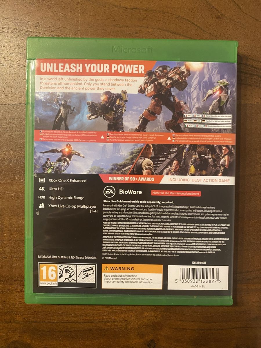 Microsoft Giochi: Anthem für Xbox One – Usato da Thunstetten venduto da Virus_33 2