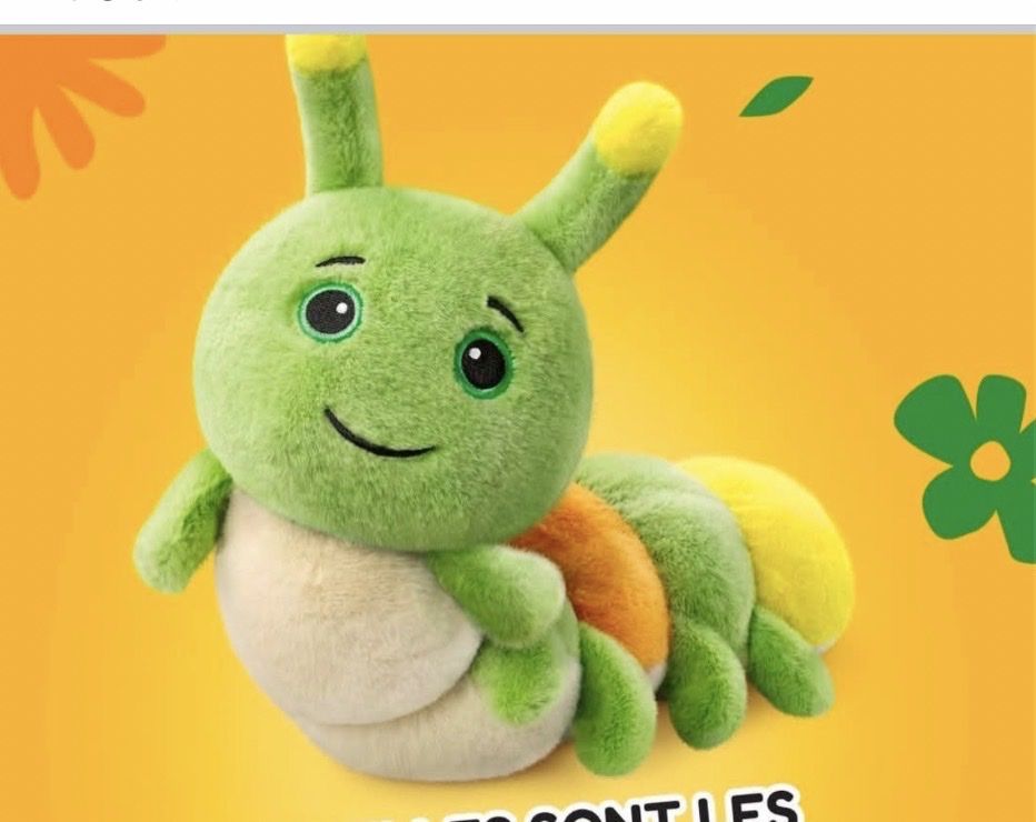 Giocattoli: Peluche COOP chenille verte multicolore  – Nuovo (secondo la descrizione) da Orsières venduto da Maevalais