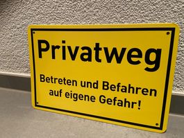 PRIVATWEG SCHILD NEW Vintage Tafel Einzigartig NEU! Top