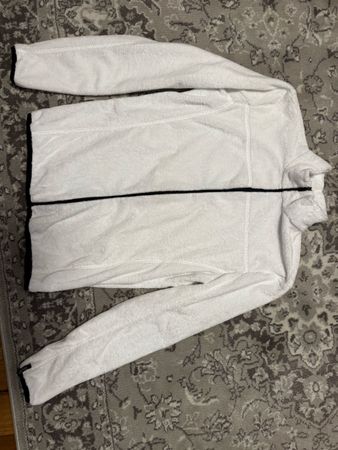 Colmar Fleece-/Teddyjacke (Full Zip, weiß mit schwarzen Deta