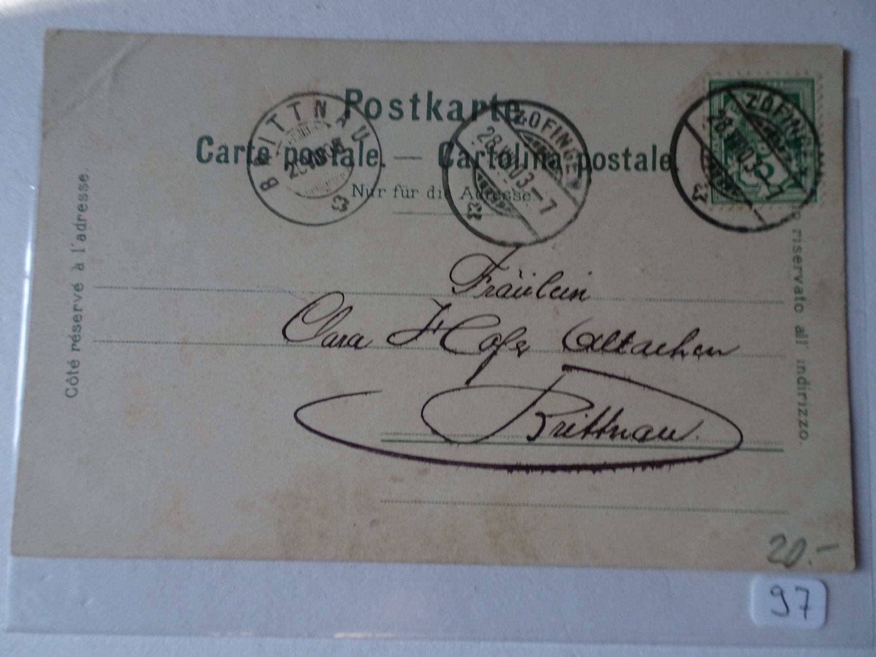 Cartoline postali: Alte Ansichtskarte: Bauernhaus im Aargau, – Usato da Schönenwerd venduto da schnitzunddrunter 1