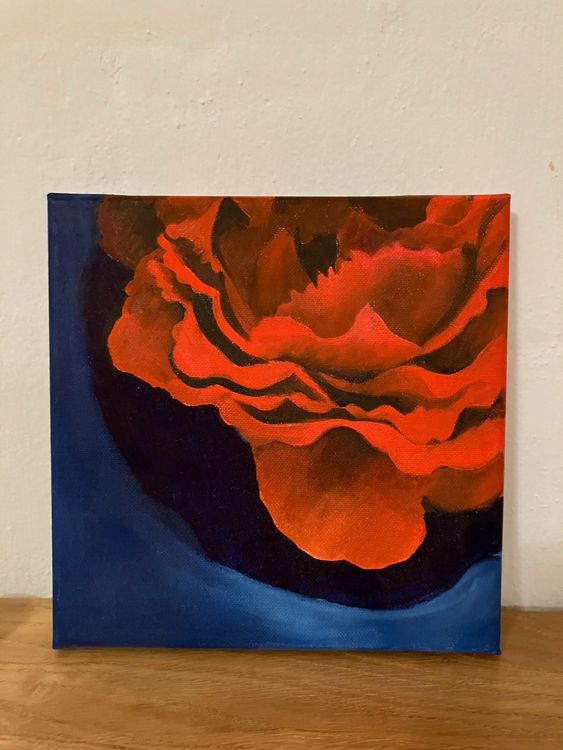 Theresa Aklin BLumen-Bild/ Gemälde 20x20 cm (Neu (gemäss Beschreibung ...