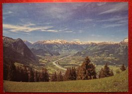 Blick auf Alpenrhein von Triesenberg, Top