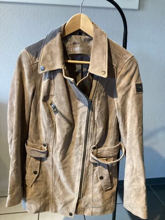 Lederjacke der Marke Freaky Nation in Beige, Größe M-L