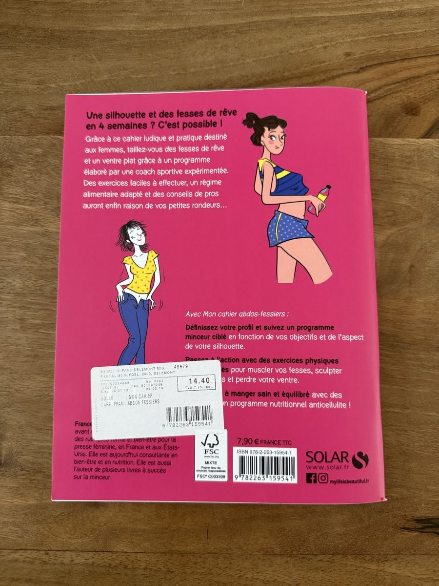 Libri: Mon cahier abdos fessiers – Nuovo e nell'imballaggio originale da Moutier venduto da Sparrow2002 1