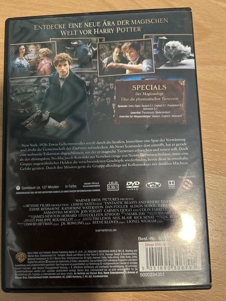 Alle DVDs: DVD-Phantastische Tierwesen – Gebraucht aus Kreuzlingen von jamie45 1