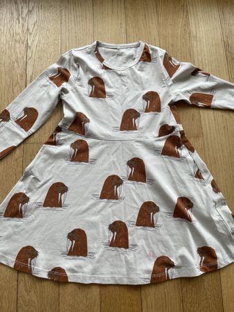 Mini Rodini 104/110 Dress with Walrus Prin