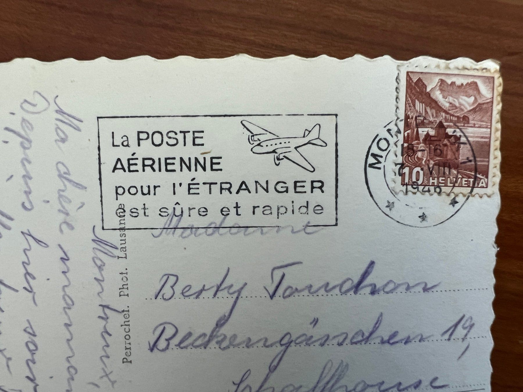 Cartoline postali: AK   1946  Territet   (G2329) – Usato da Hinwil venduto da Sidi4 1