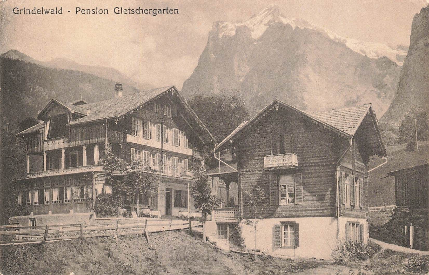 Cartoline postali: Grindelwald pension Gletschergarten – Usato da Biasca venduto da Blenio71