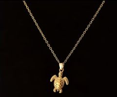 Collana con tartaruga colore d'oro