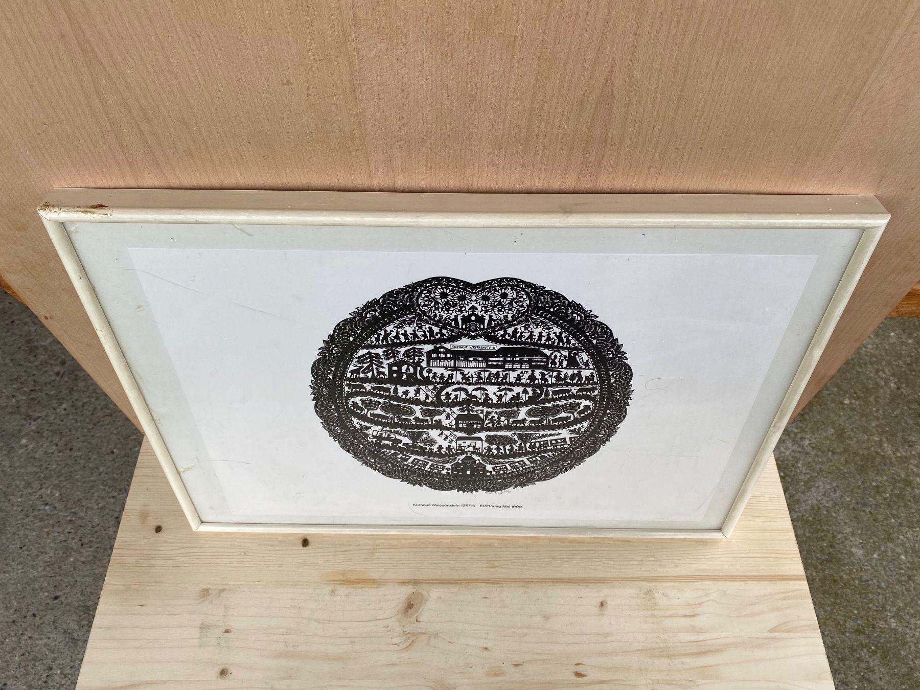 Campanacci mucche: schöner Nelly Naef Druck eines Scherenschnittes – Usato da Feldbach venduto da Olive1 1