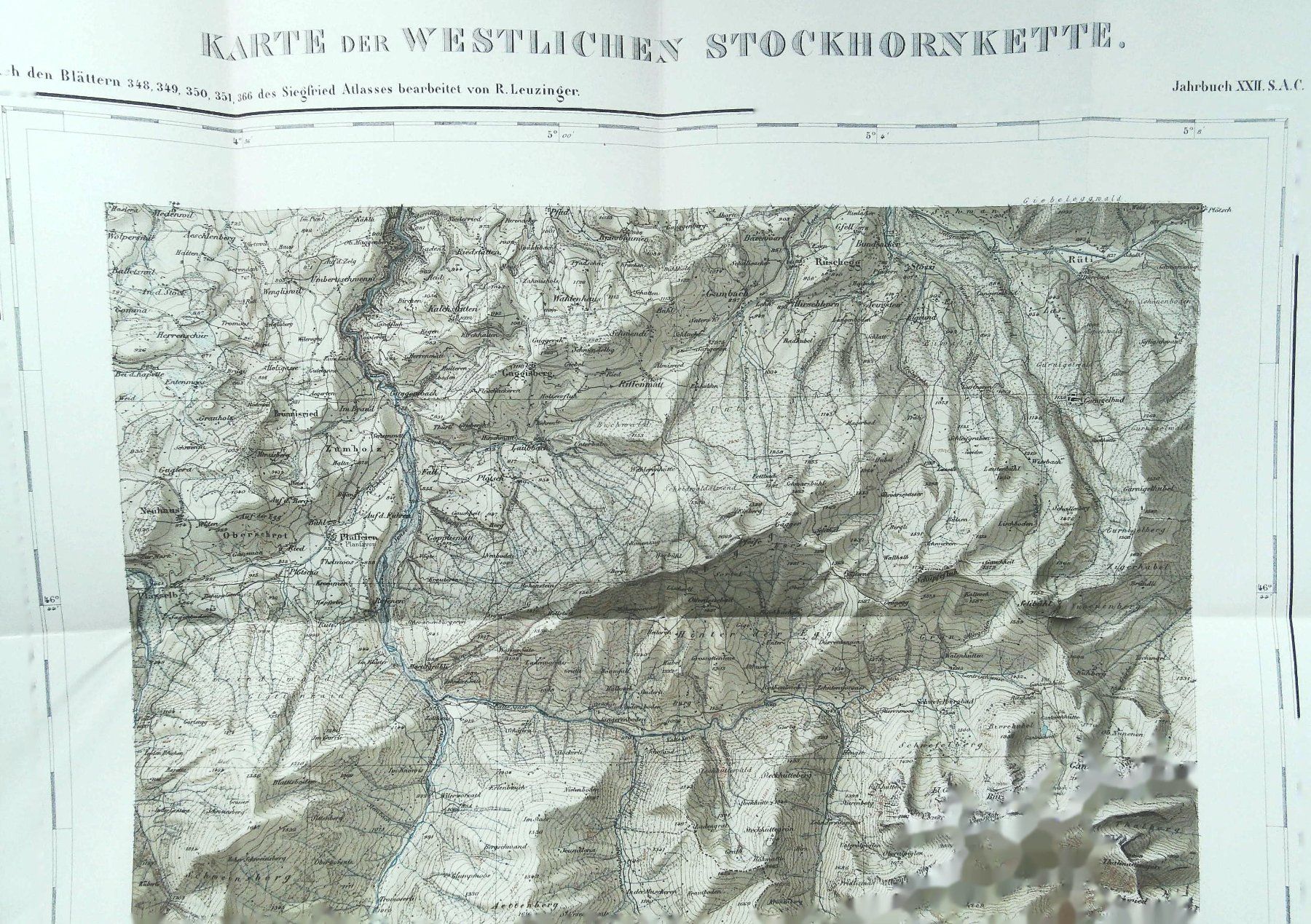 Cartes géographiques & atlas: Beilagen SAC Nr.22 1887 – D'occasion à Rafz par Helvet32 4