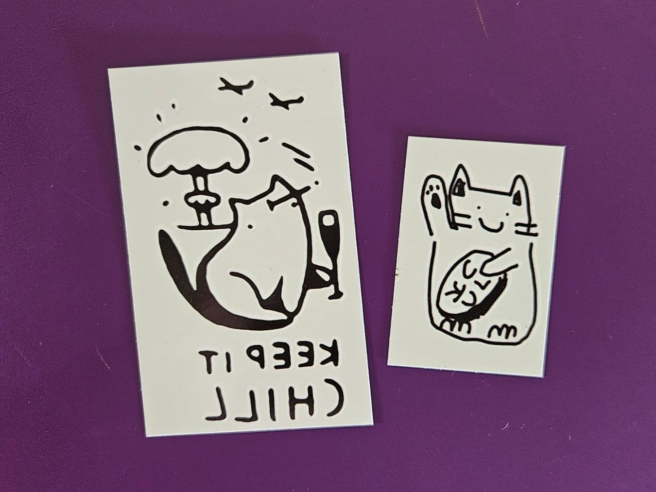 Sticker: Tattoo Sticker mit Katzen Motiv – Usato da Basel venduto da True_Hofer_Store