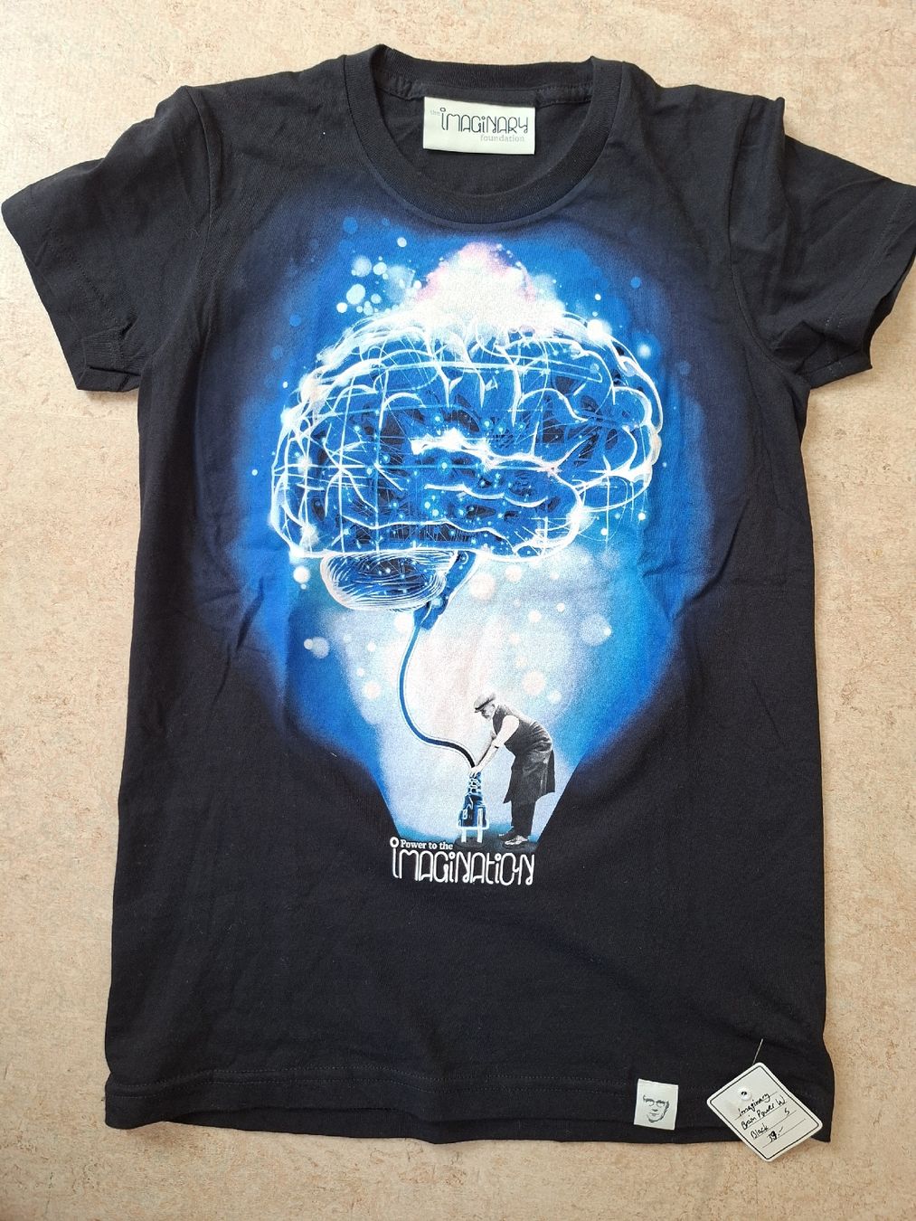 T-shirt: Imaginary Foundation T-Shirt, Brain Power, Schwarz, S – Nuovo (secondo la descrizione) da Klingnau venduto da vollmond36 3