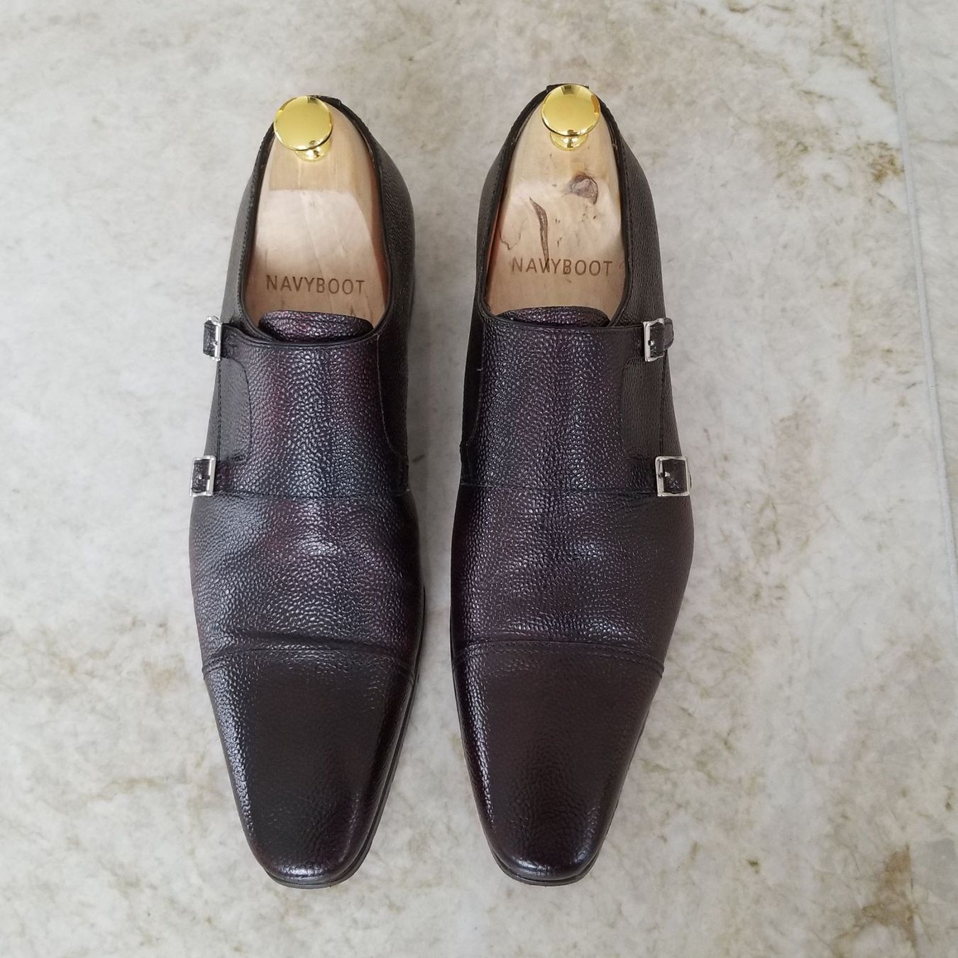 Santoni Scarpe da uomo: Santoni Double Monk Schuhe Leder Bordeaux Gr. 41.5 – Usato da Zürich venduto da Gk2002 1