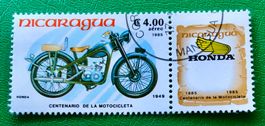 BRIEFMARKEN AUS  Nicaragua 100 Jahre Motorräder  GESTEMPELT 