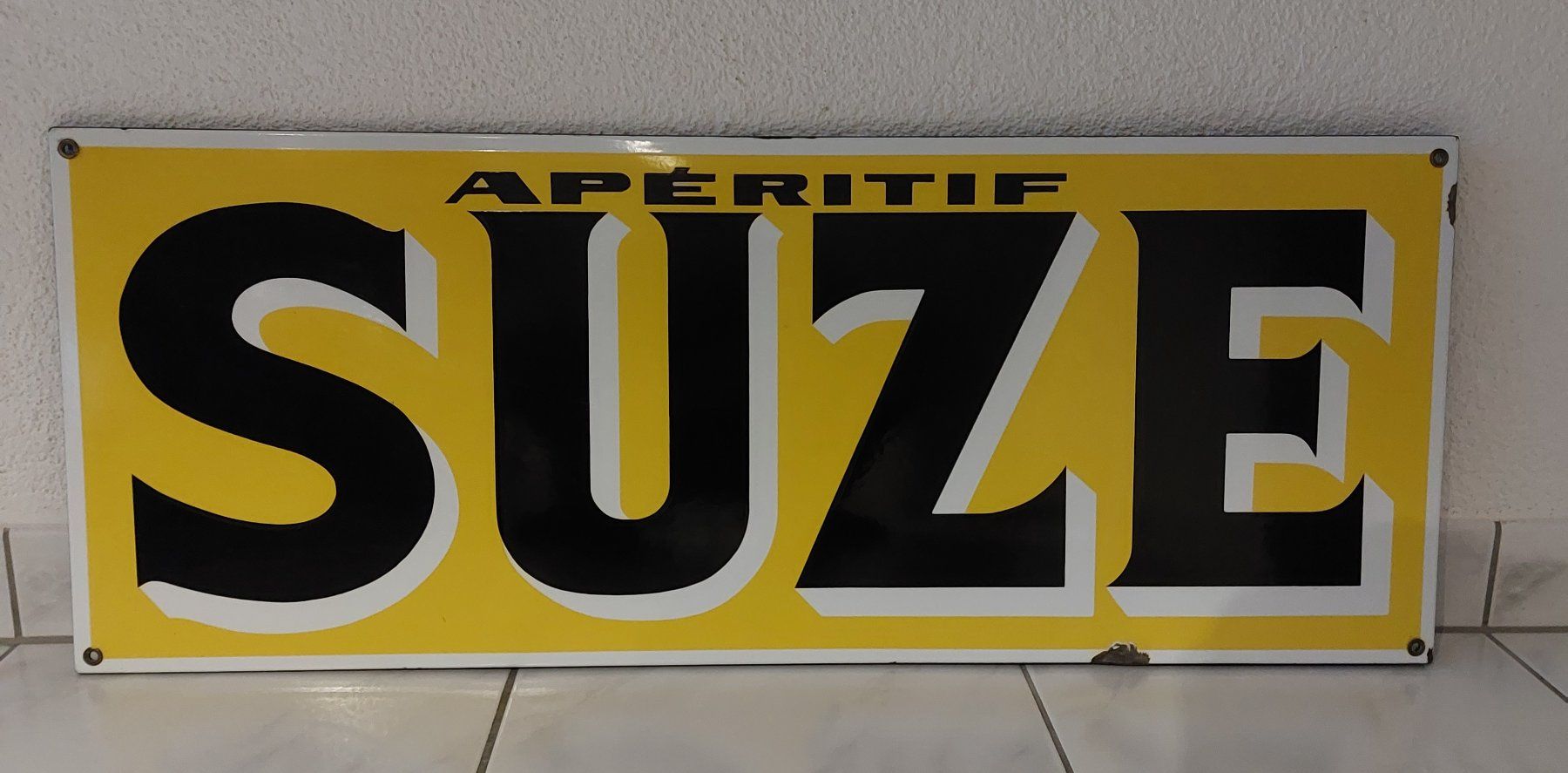Campari Insegne: Emailschild SUZE Plaque émaillée Aperitif – Usato da Schenkon venduto da Elbarto007