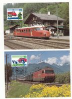 4  Karten 150 Jahre schweizer Bahnen Ausgabetag