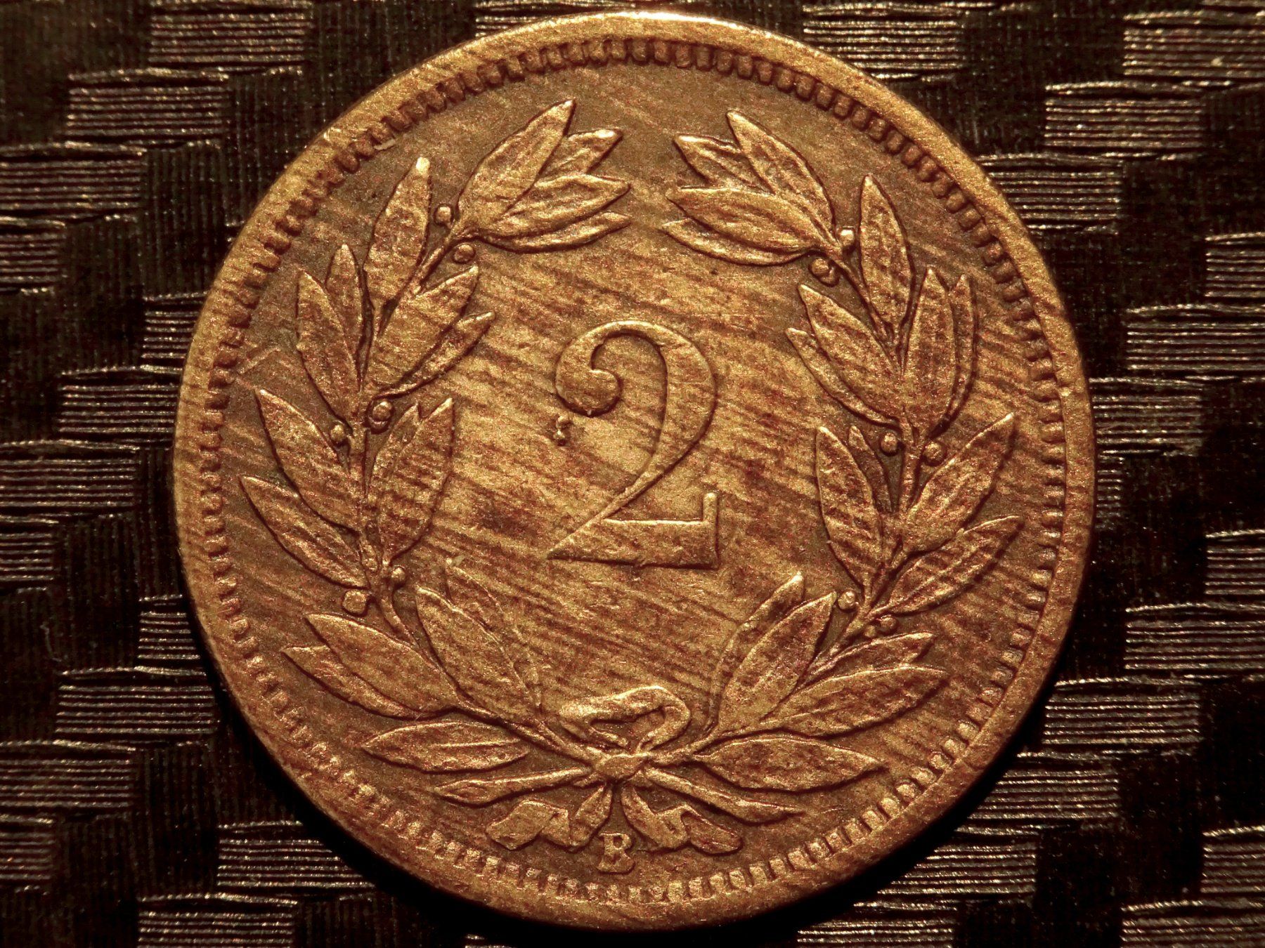Tutti le monete: 1890 - 2 cts. 1.00 Mio.!!! 2.50gr!!! – Usato da Courgenay venduto da ZubR237 1