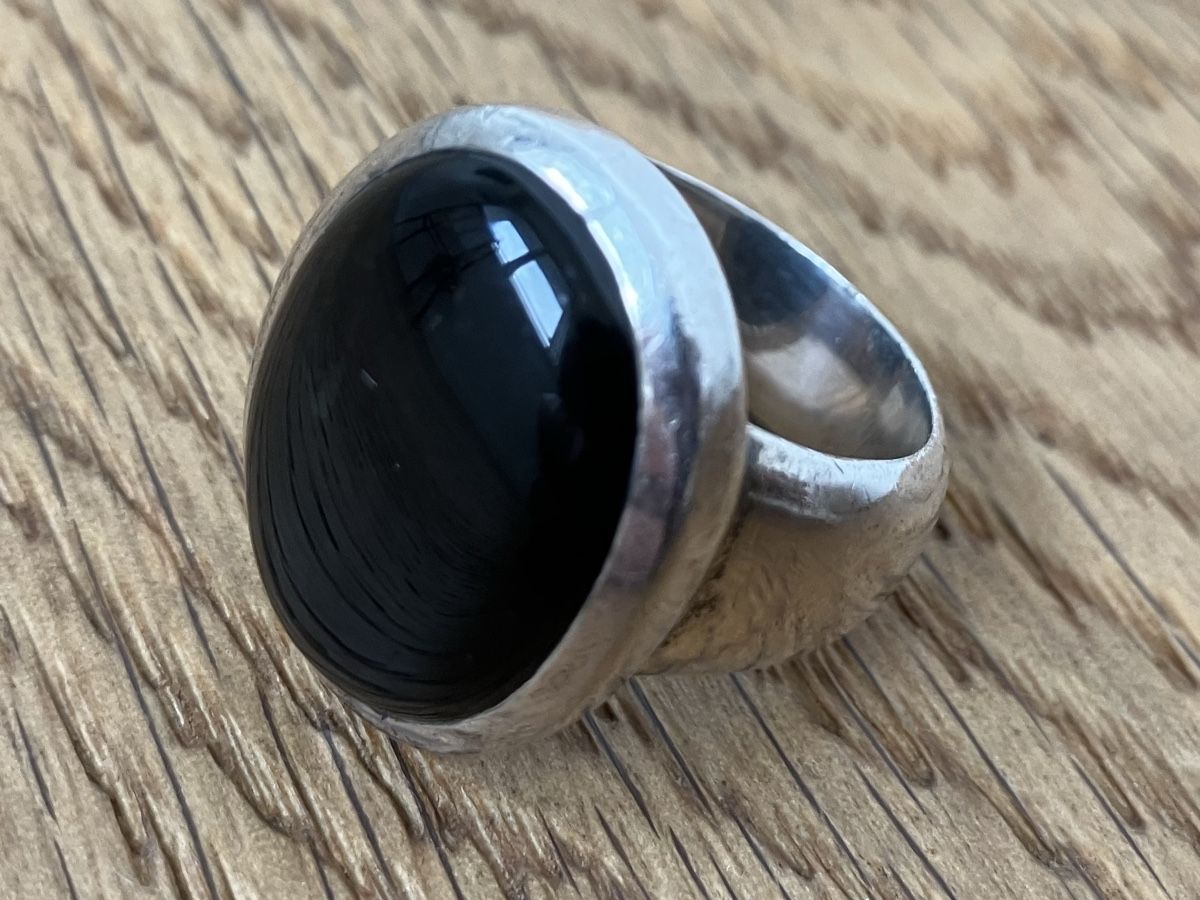 Anelli: Fingerring 925 Silber mit Onyx Stein Gr 53 – Usato da Willisau venduto da son_lq7g 3