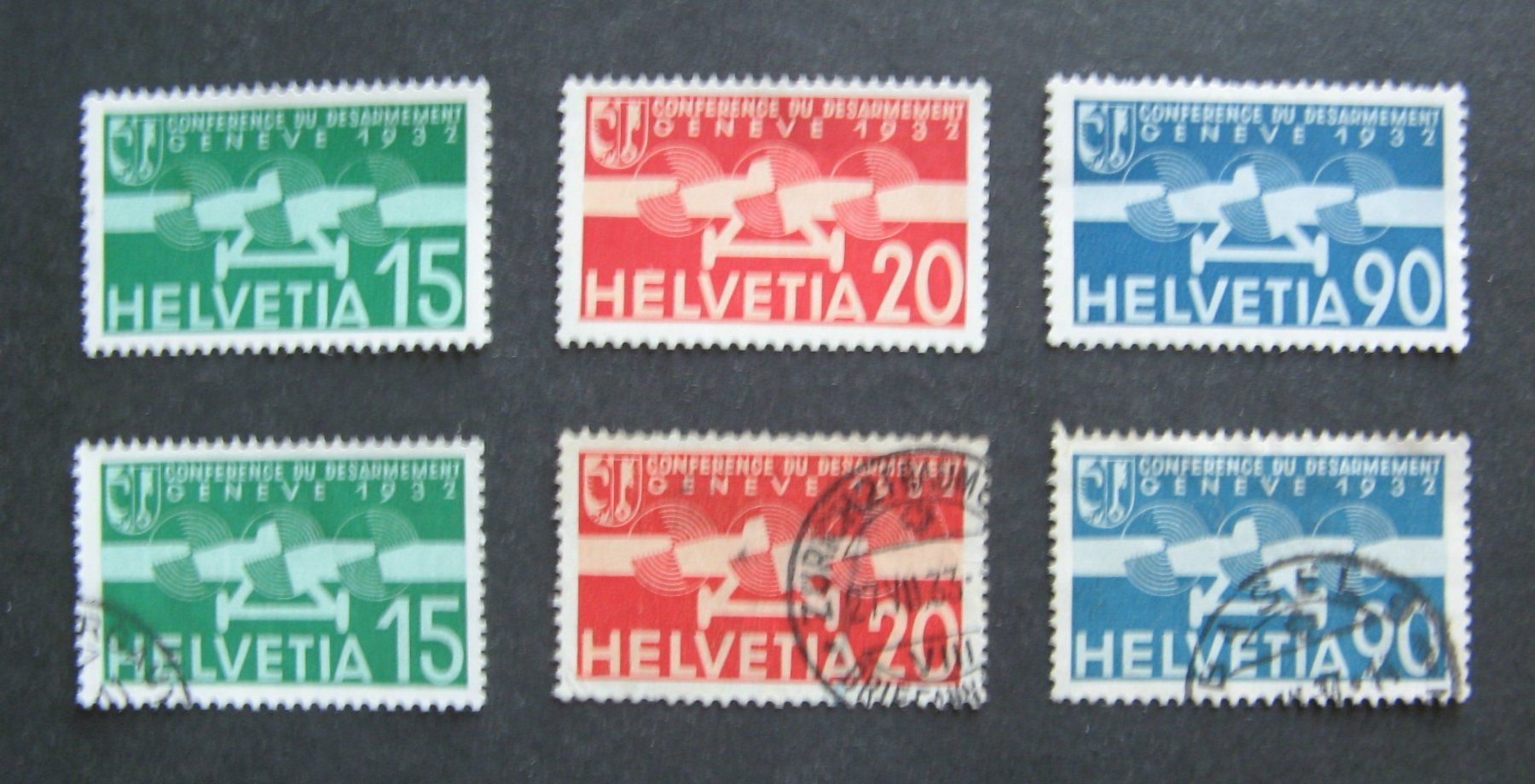 Alle Briefmarken: Flugpost 1932 gestempelt und postfrisch – Gebraucht aus Frauenfeld von Interessent1