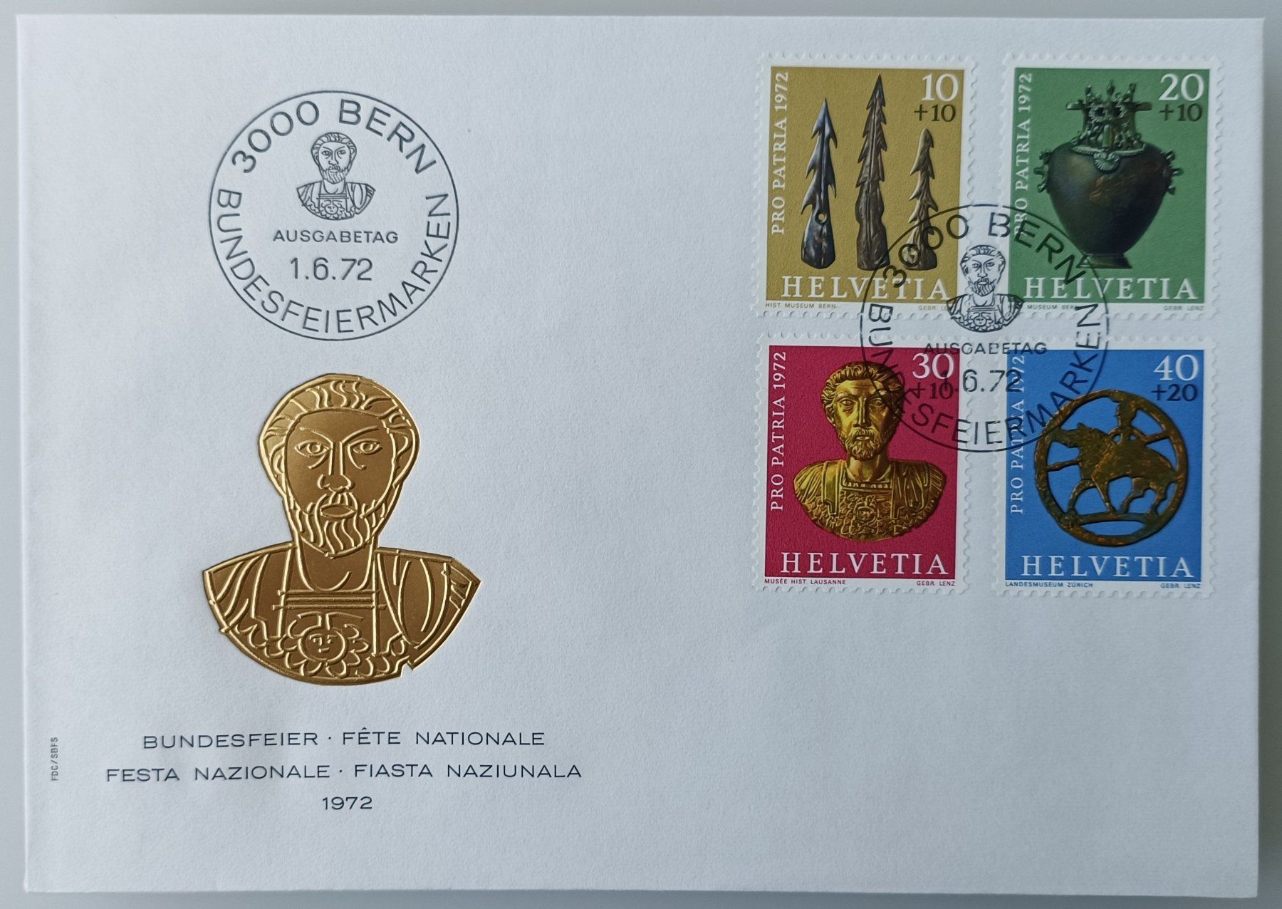 Tutti i francobolli: 1972 FDC Pro Patria – Usato da Dübendorf venduto da goeggi79
