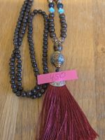 Vintage Boho Halskette mit Holzperlen..
