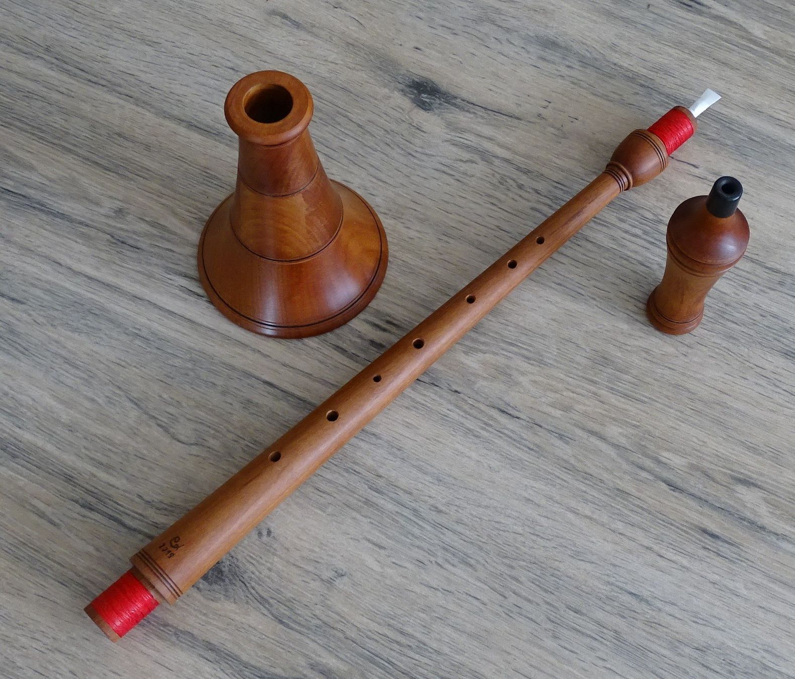 Strumenti musicali: Mittelalterliche handgefertigte Rauschpfeife – Nuovo (secondo la descrizione) da Wikon venduto da rossmueller.f 3