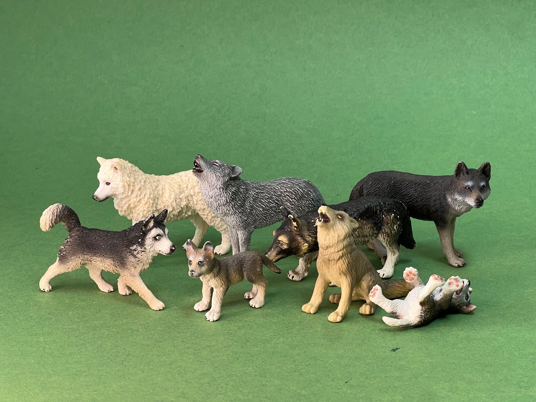 Schleich Statuette: 8 Schleich Wolf Wölfe Rudel Wolfsrudel – Usato da Ennetbaden venduto da mapa05