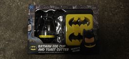 Batman Eierbecher-Set mit Toast Ausstecher - Neu!