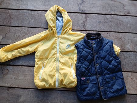 Veste coupe-vent et gilet pour enfant taille 104-110 cm