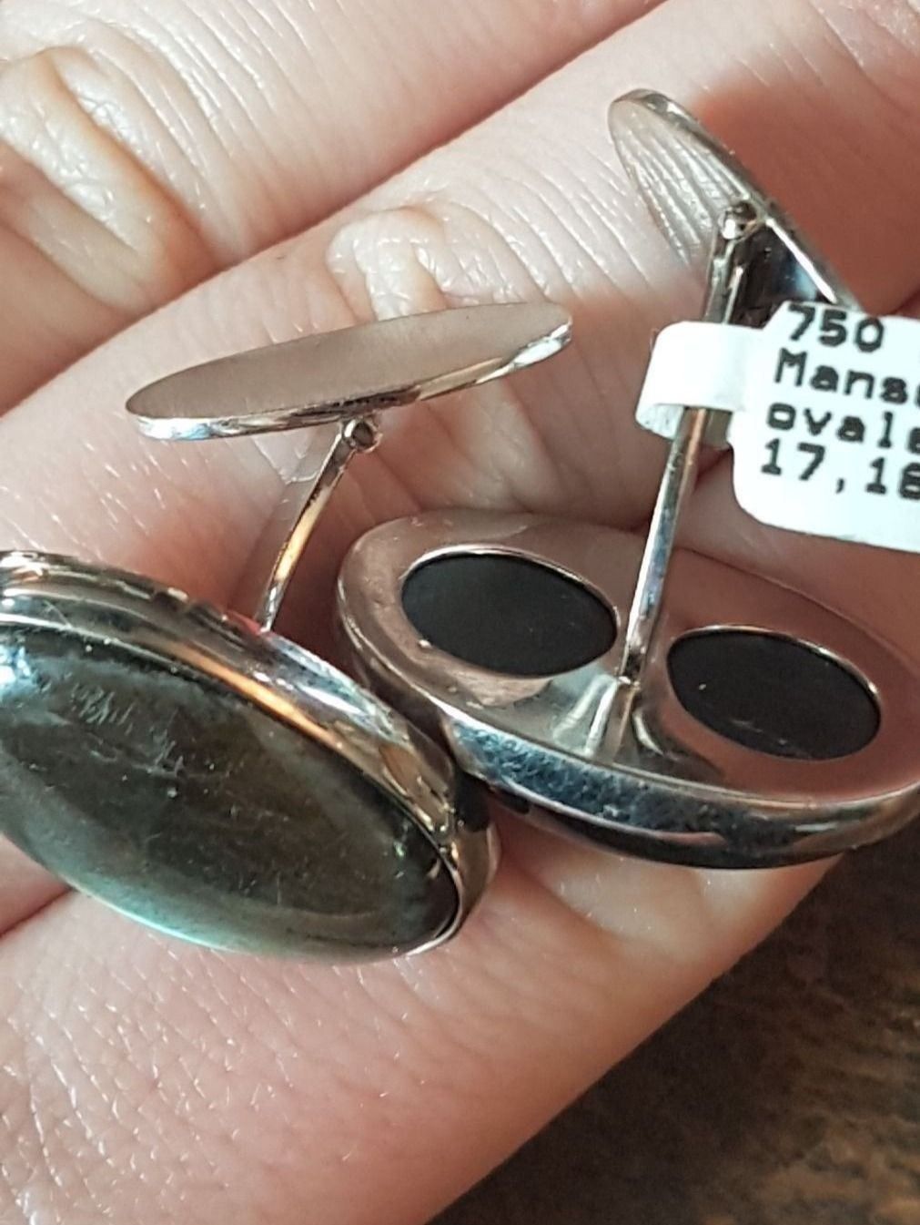 Gemelli: Edle Manschettenknöpfe mit Labradorit – Nuovo (secondo la descrizione) da Unterägeri venduto da Altgoldschmuck 3