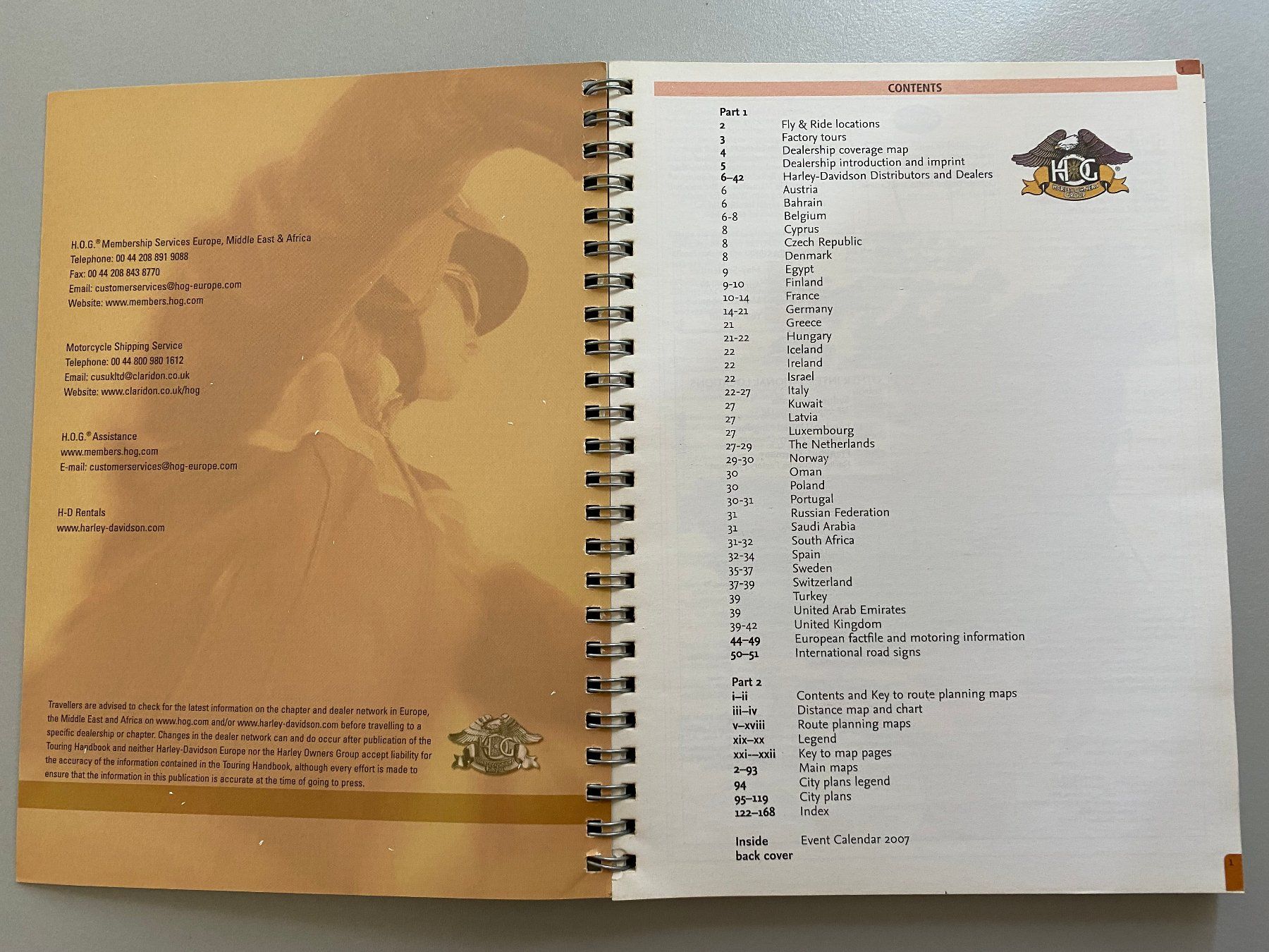 Riviste & Magazine: Harley Davidson Owner Group Touring Handbook 2007 – Usato da Langwiesen venduto da Restposten-24 1