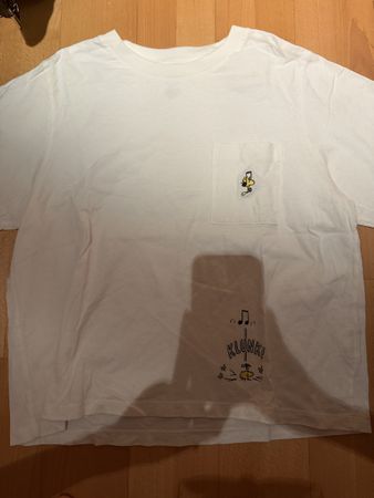 Uniqlo x Peanuts Tshirt crème Woodstock Musik Gr. L