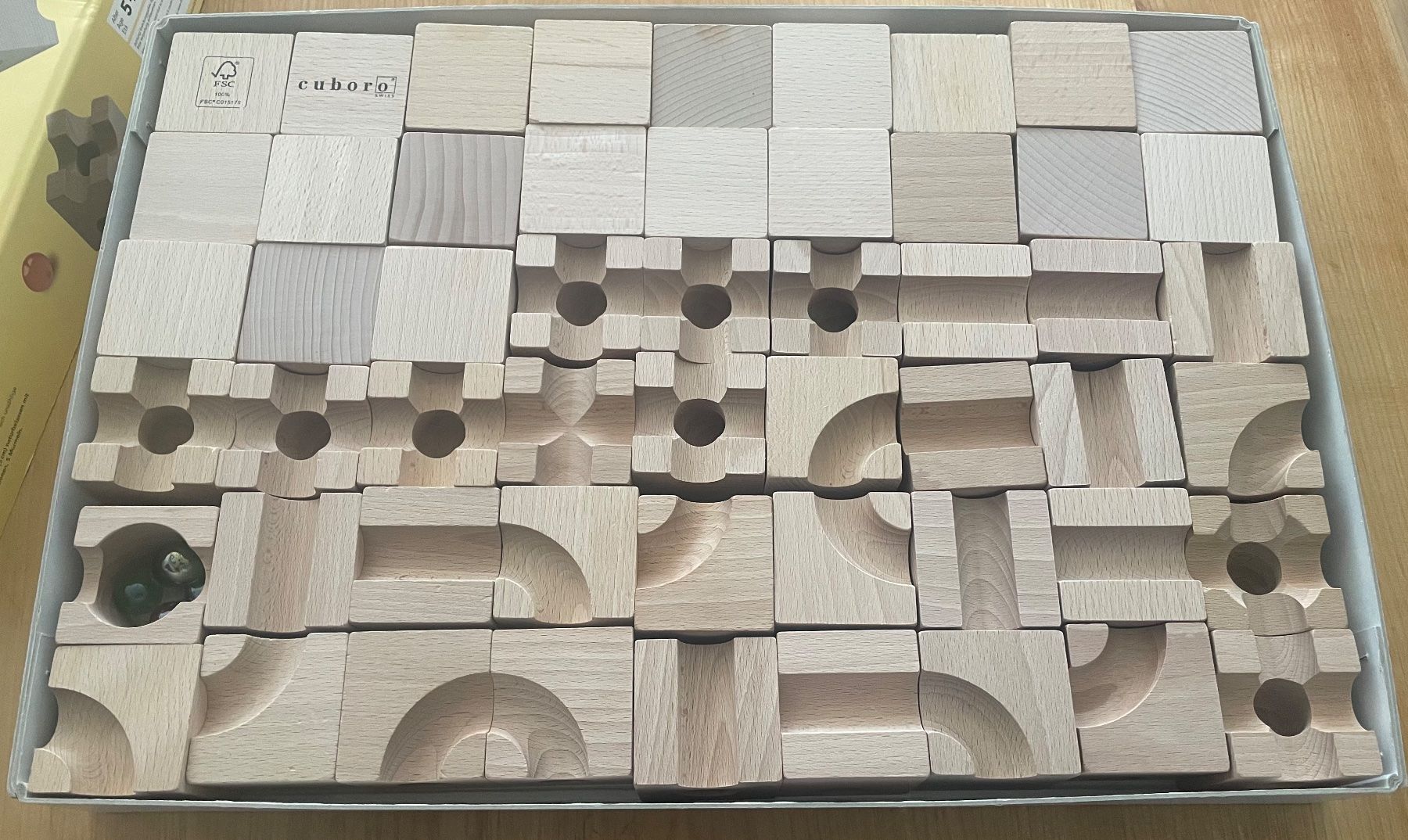Cuboro Giocattoli: 54 teiliges Cuboro Standard  set, Holz Kugelbahn – Usato da Zuerich venduto da poeteterli 1