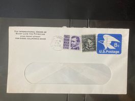 USA 1973 Ganzsache 8c Adler mit Adressfenster Zufrankatur