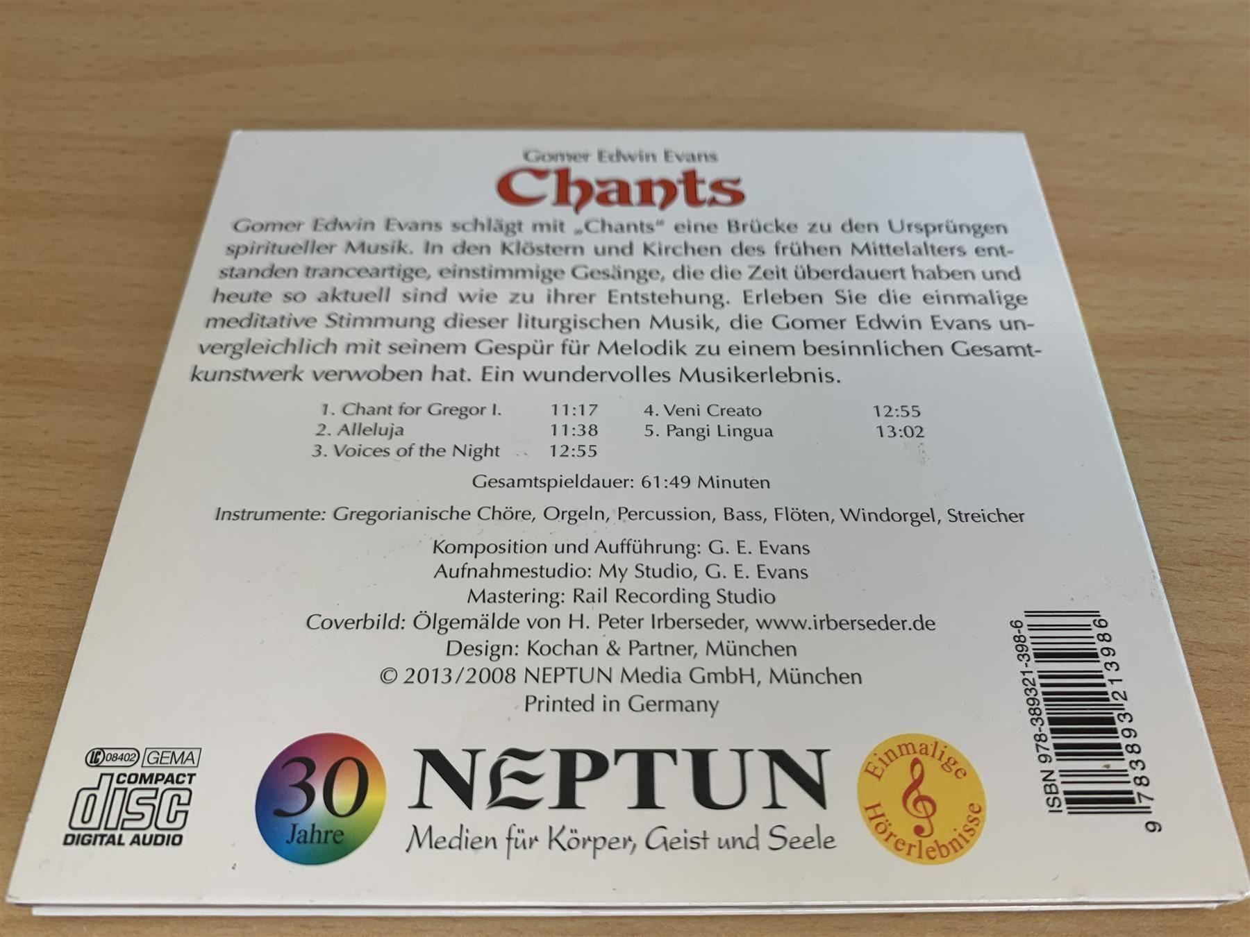 CDs: Gomer Edwin Evans – Gregorianische Gesänge – Gebraucht aus Rikon im Tösstal von Alpenmutz 1