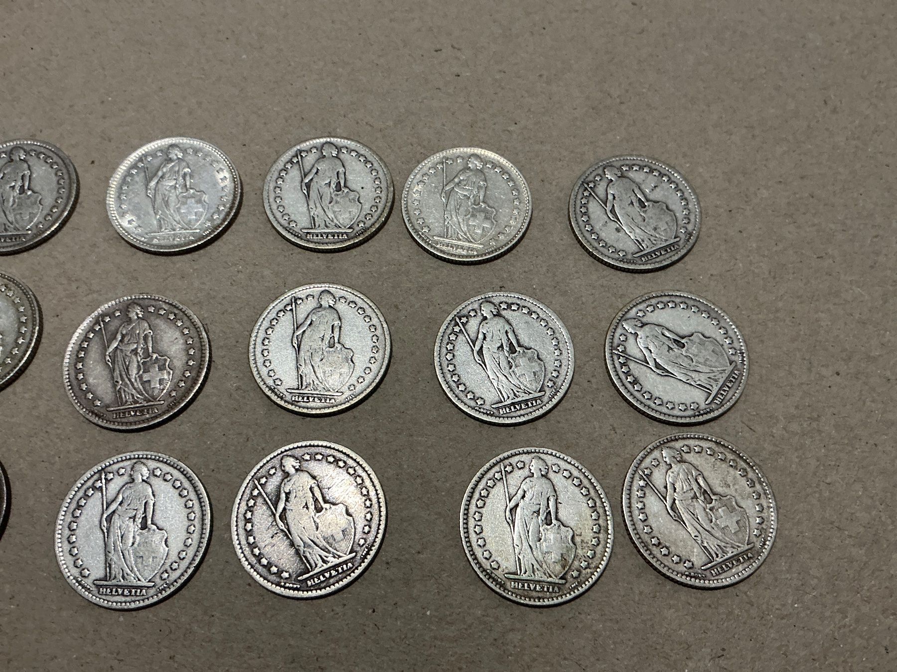 Tutti le monete: 15 x 1 Franken Silber ab 1899 – Usato da Dietikon venduto da Numi2000 2