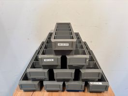 Praktische Stapelboxen +Trenner für Werkstatt/Hobby, 10 Stk.