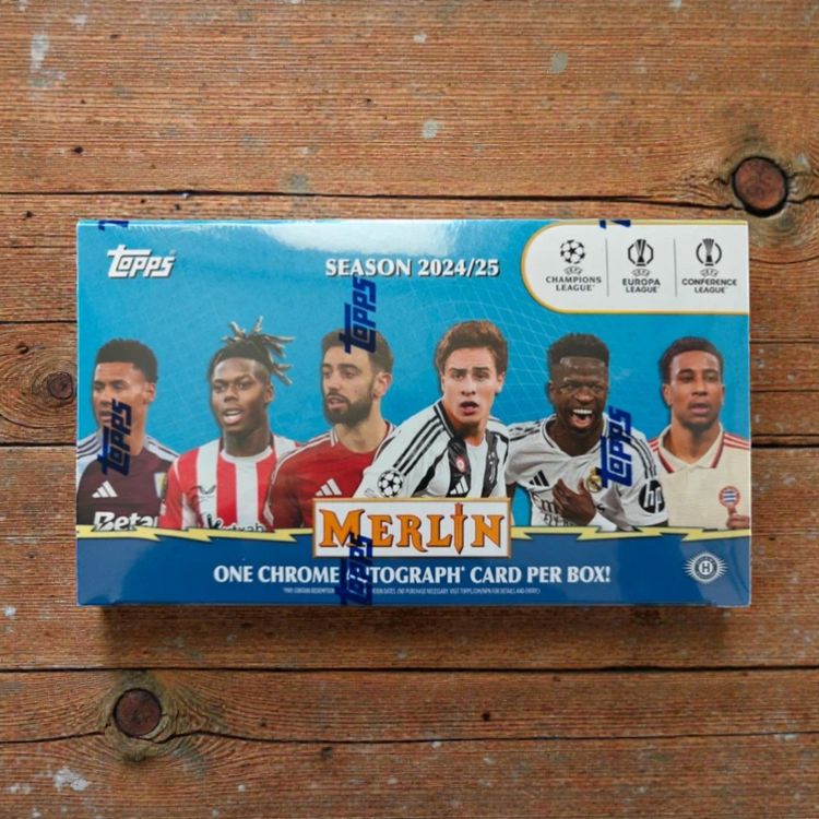 2024-25 Topps Merlin Heritage UEFA – Hobby Box – SEALED (Neu und ...