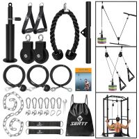 Kabelzug Set Seilzug Latzug 2 Rollen mit Griffen Fitness