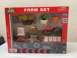 Maisto Farm Set, Mini Traktor mit Anhänger, Neu im Karton🚜