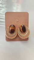 Elegante Ohrclips, goldfarben im Vintage-style