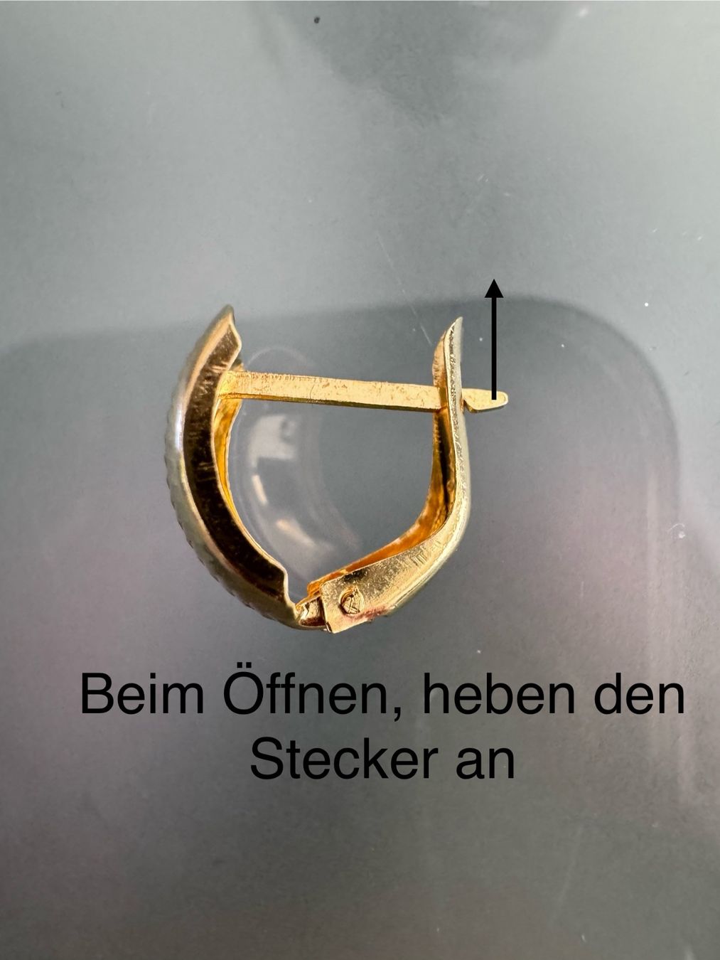 Orecchini pendenti & Orecchini a lobo: E017.185-Ohrringe aus echtem 18K Gold – Usato da Belp venduto da Aim333 5